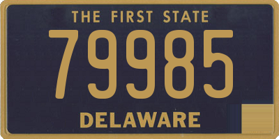 DE license plate 79985