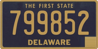 DE license plate 799852