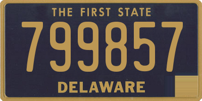 DE license plate 799857