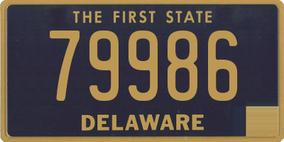 DE license plate 79986