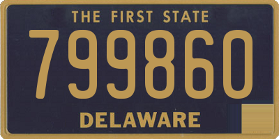 DE license plate 799860