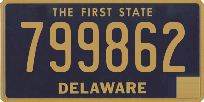 DE license plate 799862
