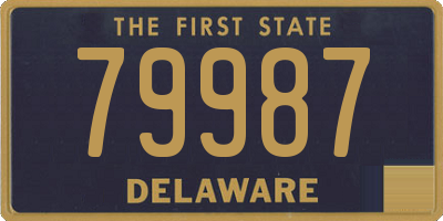 DE license plate 79987