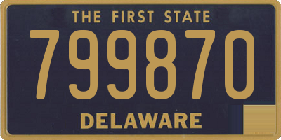 DE license plate 799870