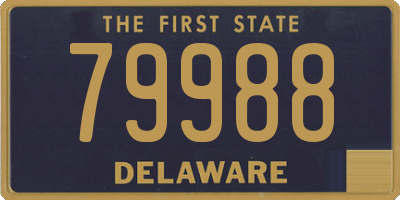 DE license plate 79988