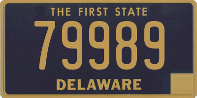 DE license plate 79989