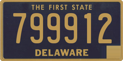 DE license plate 799912