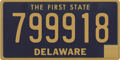 DE license plate 799918