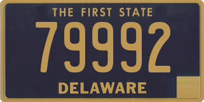 DE license plate 79992