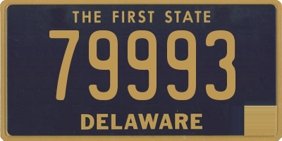 DE license plate 79993