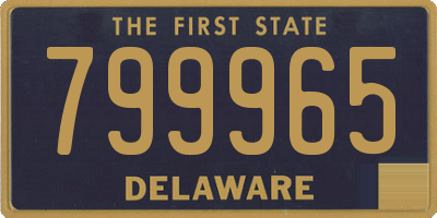 DE license plate 799965