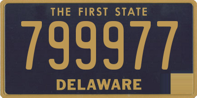 DE license plate 799977