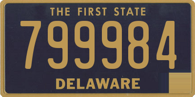 DE license plate 799984