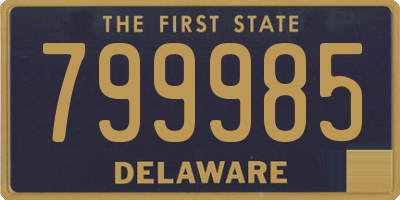 DE license plate 799985