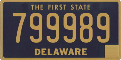 DE license plate 799989