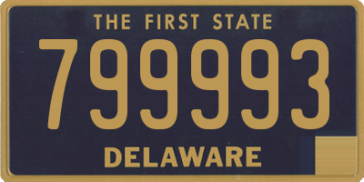DE license plate 799993