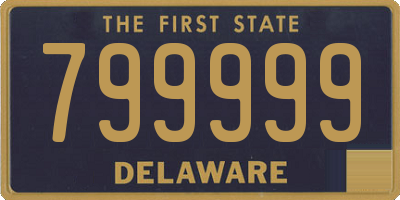 DE license plate 799999
