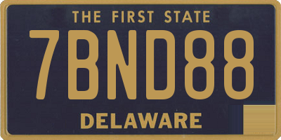 DE license plate 7BND88