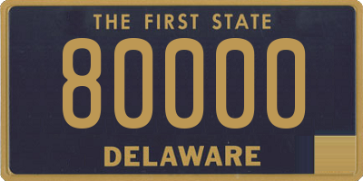 DE license plate 80000