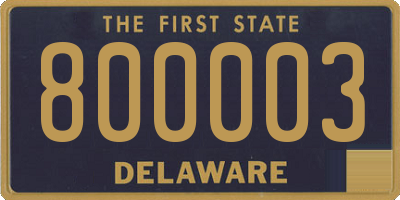 DE license plate 800003