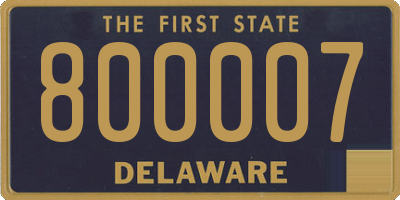 DE license plate 800007