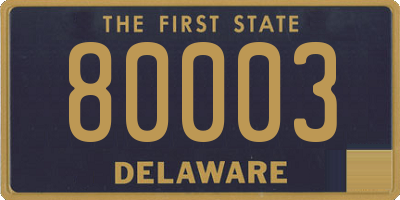 DE license plate 80003