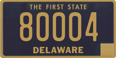 DE license plate 80004