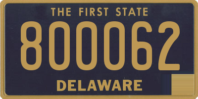 DE license plate 800062