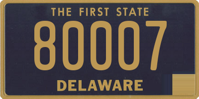 DE license plate 80007