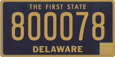 DE license plate 800078