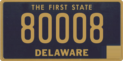 DE license plate 80008