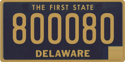 DE license plate 800080