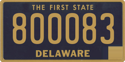 DE license plate 800083