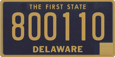 DE license plate 800110