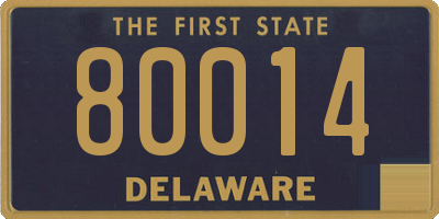 DE license plate 80014