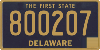 DE license plate 800207