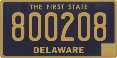 DE license plate 800208