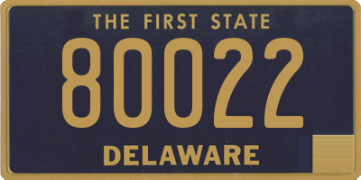 DE license plate 80022