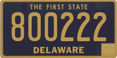 DE license plate 800222