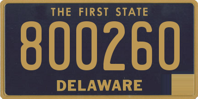 DE license plate 800260