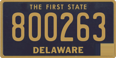 DE license plate 800263