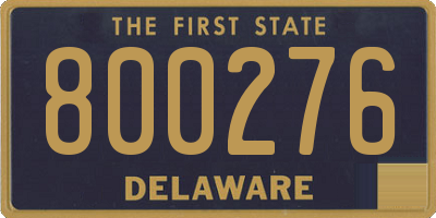 DE license plate 800276