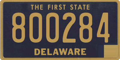DE license plate 800284