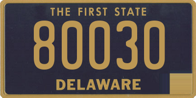 DE license plate 80030
