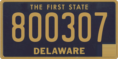 DE license plate 800307