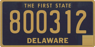 DE license plate 800312
