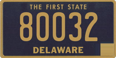 DE license plate 80032