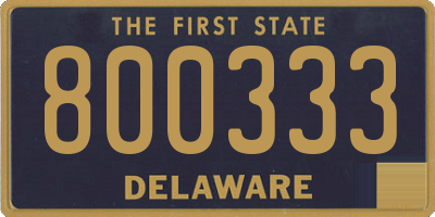 DE license plate 800333