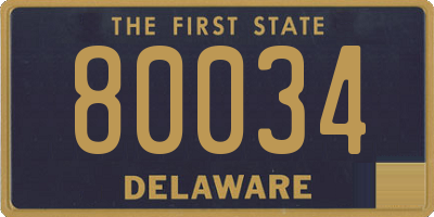 DE license plate 80034