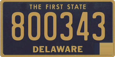 DE license plate 800343